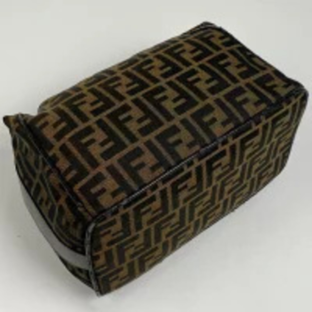 Fendi brown Zucca handbag bag canvas vanity Brown